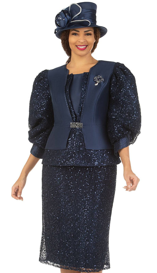 Giovanna 1201-NVY Church Suit