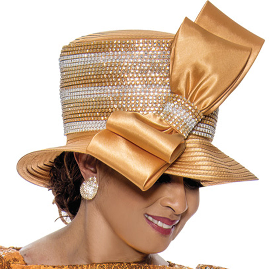 Dorinda Clark Cole 309071-GLD-H-QS Church Hat