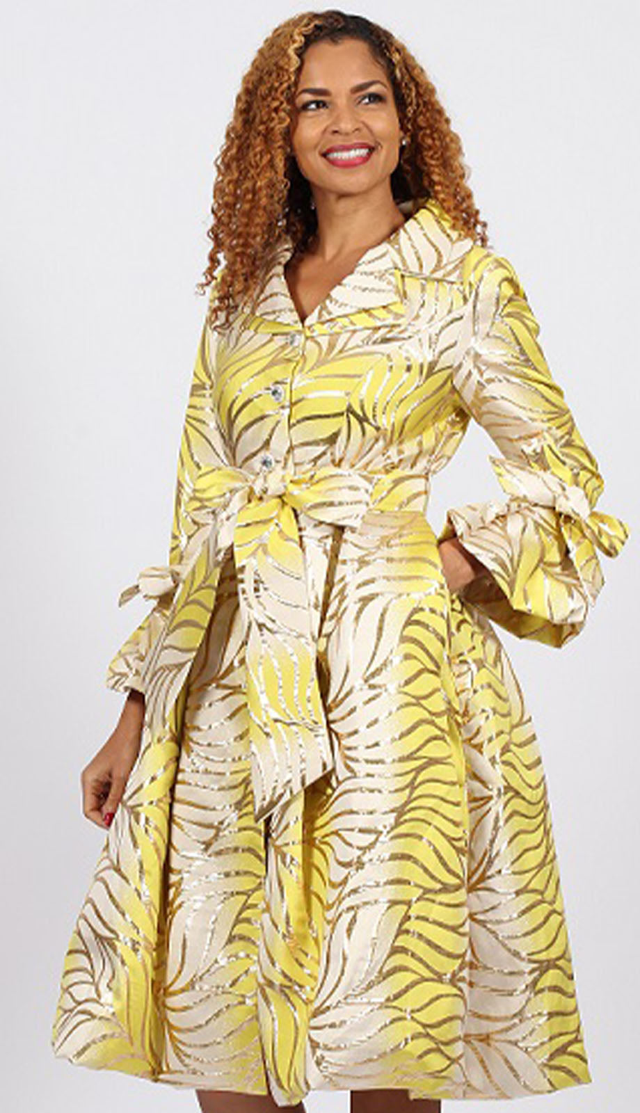 Diana Couture 8903-YLW-CO Church Dress