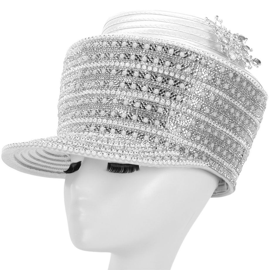 Giovanna HR22142-WHT Church Hat