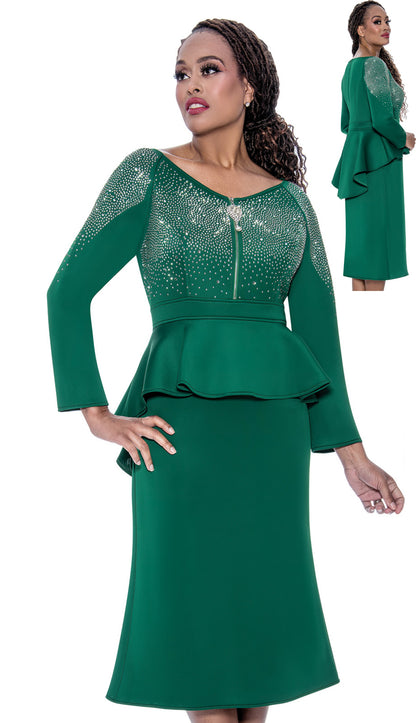 Stellar Looks SL1961-EMR-QS Designer Church Suit