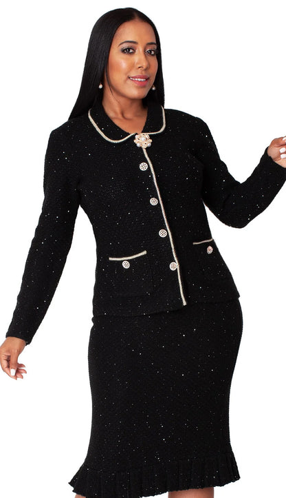 Kayla By Tally Taylor 5378-BLK Church Suit