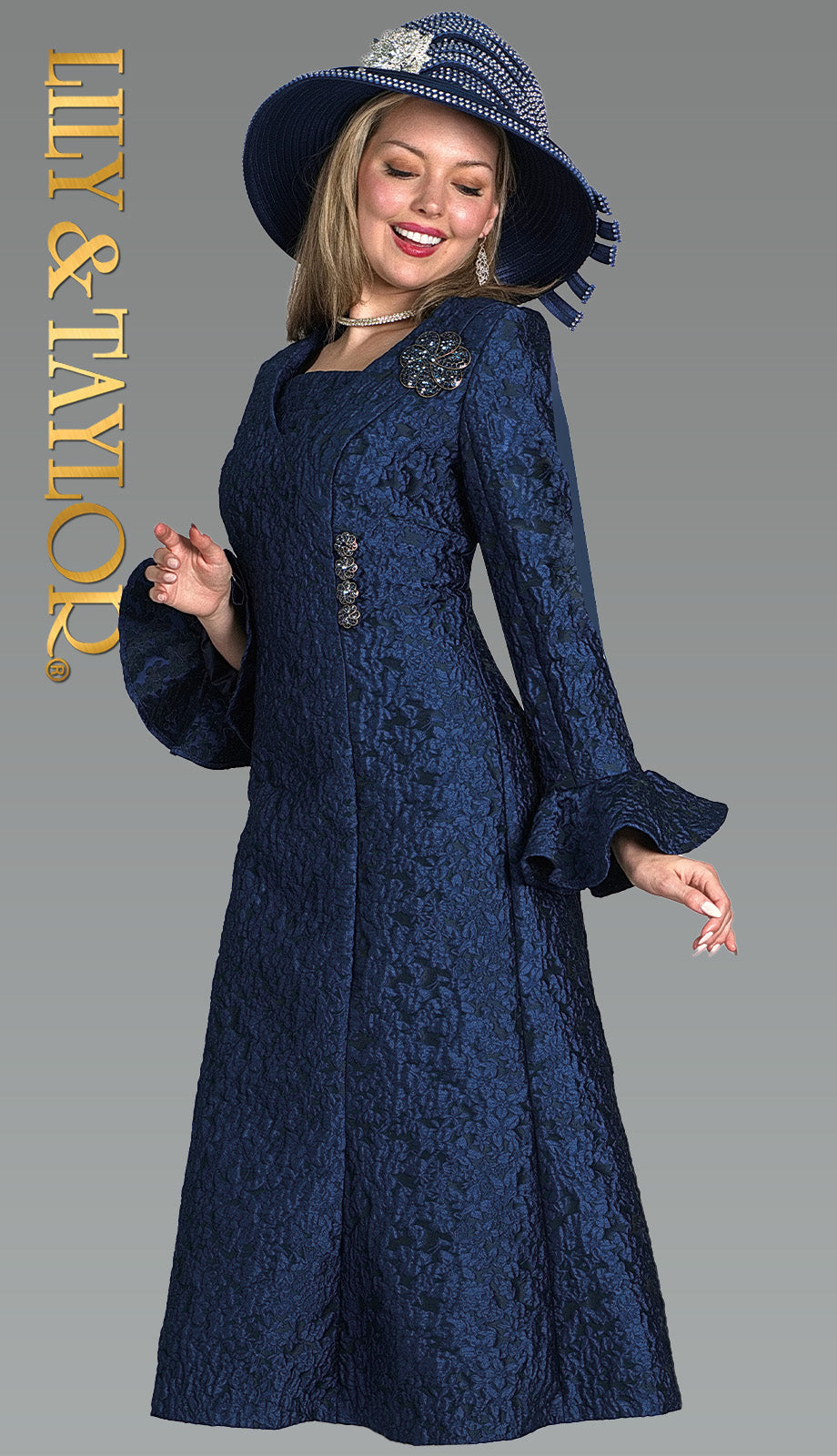 Lily And Taylor 5218-NVY Church Dress