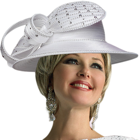 Lily And Taylor H398-WHT Church Hat