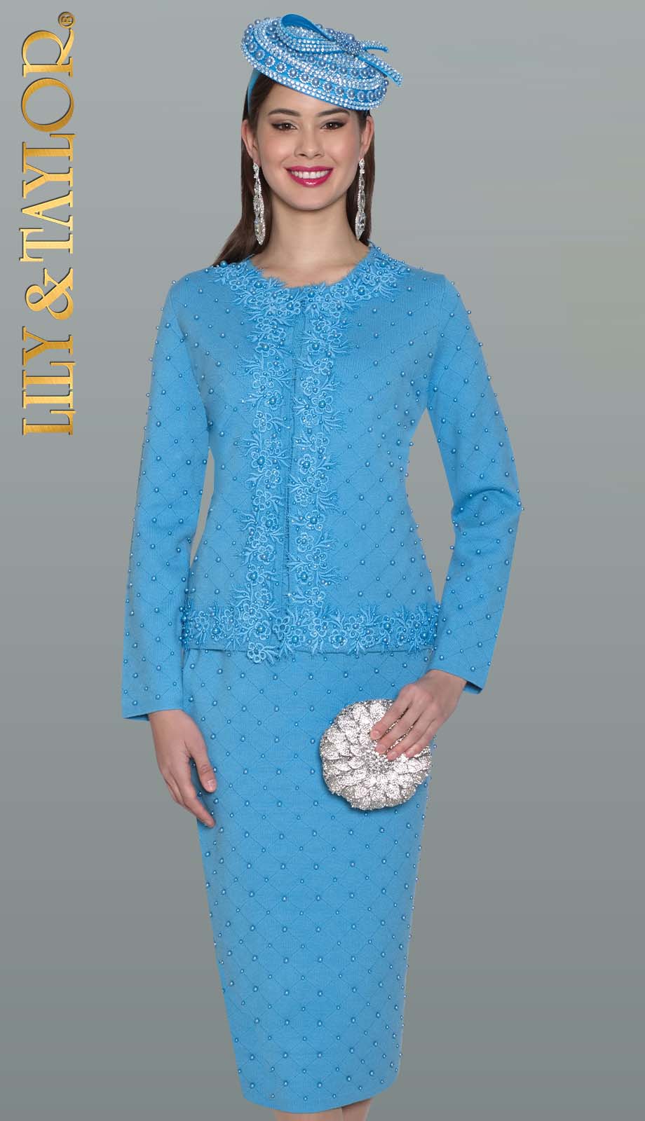 Lily H938-BLU Church Hat