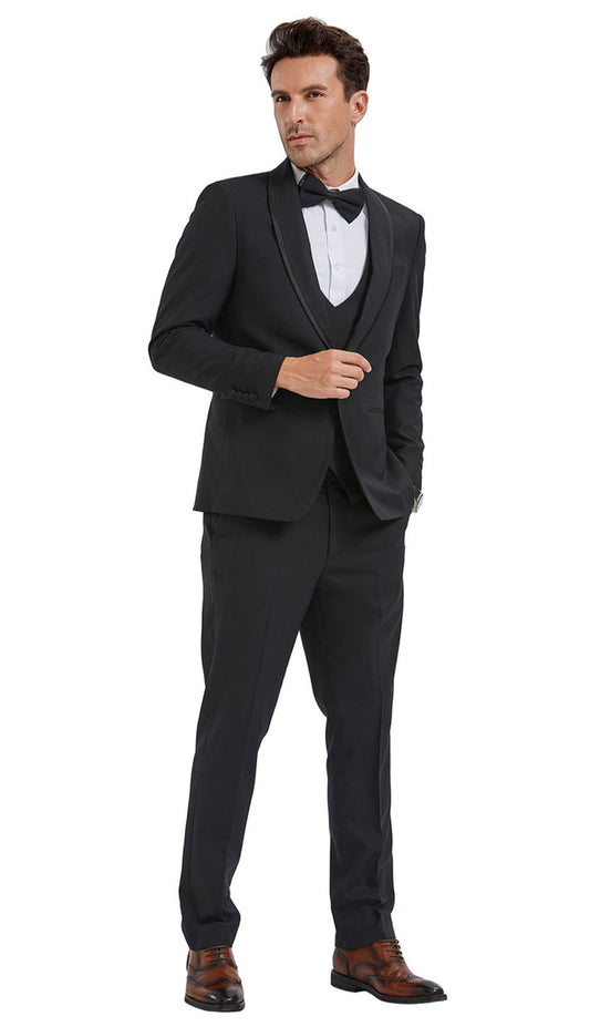 Tazzio M352SK-BLK-CO Mens Tuxedo