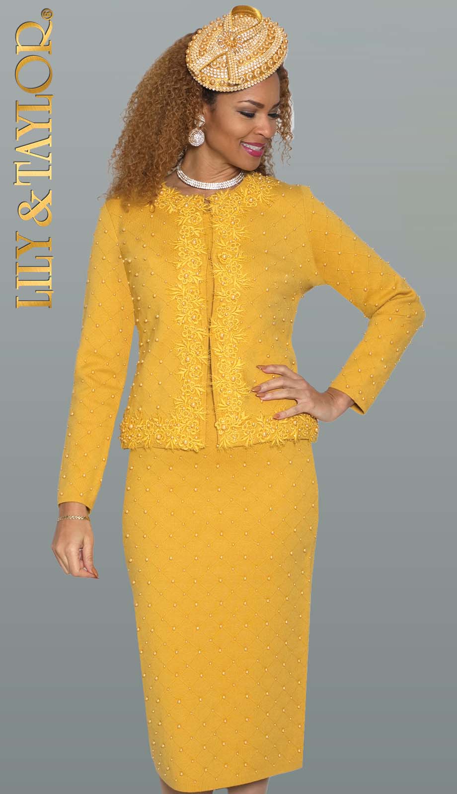 Lily and Taylor 866-GOLD-QS Church Suit