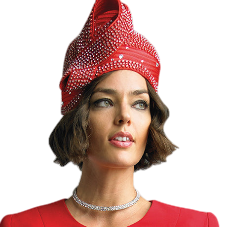 Lily And Taylor H553-RED Church Hat