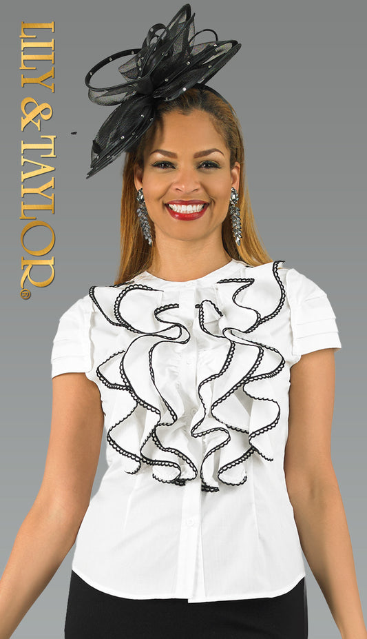 Lily and Taylor S107-WWB Blouse