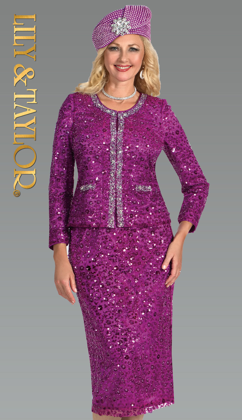 Lily And Taylor 5201-MAG Church Suit