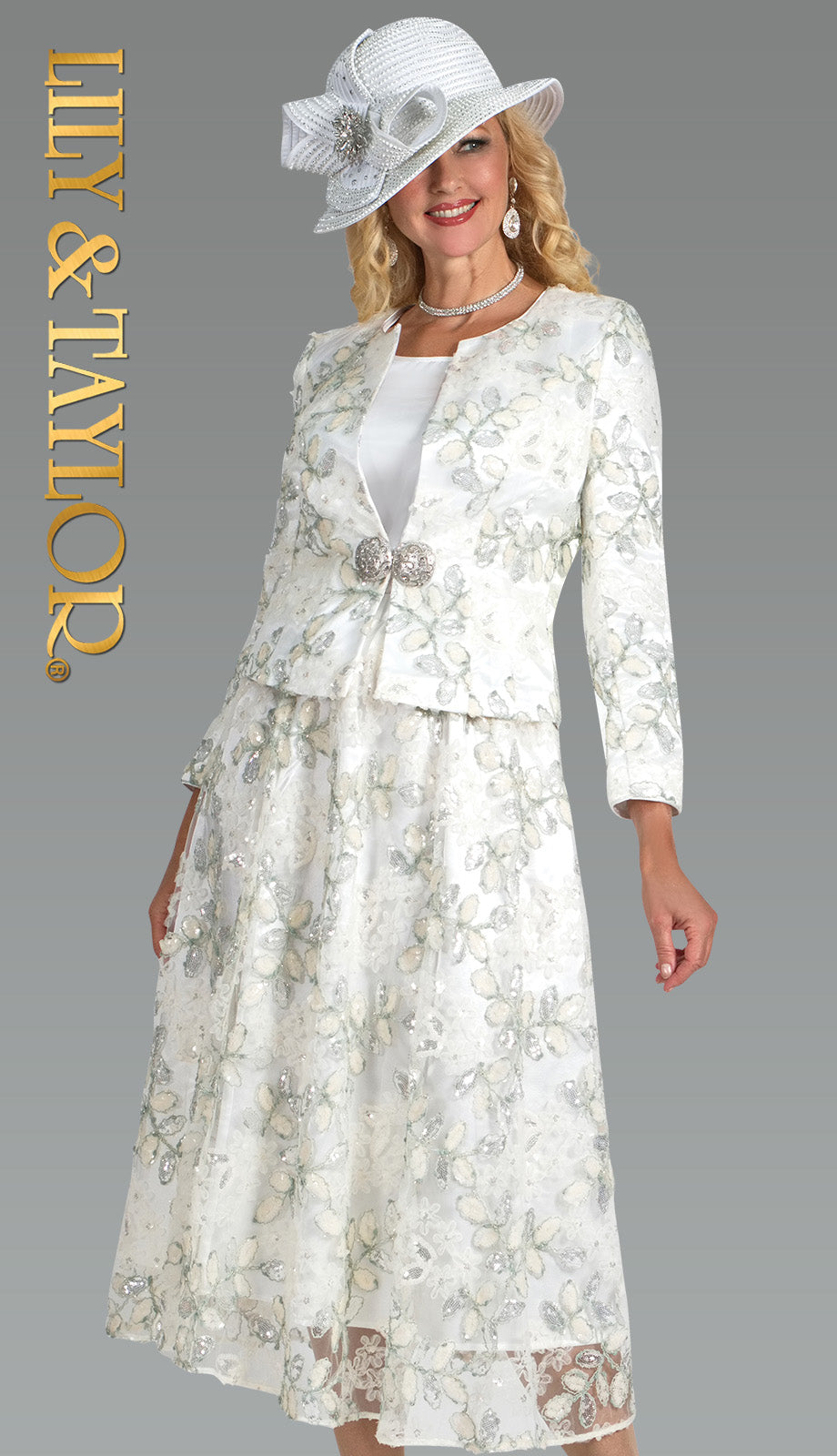 Lily And Taylor 5202-IVO Church Suit