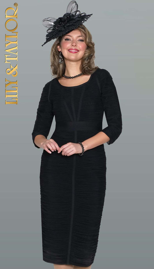Lily and Taylor 902-BLK-QS Church Dress