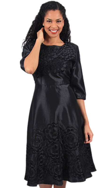 Diana Couture 8219-BLK Church Dress