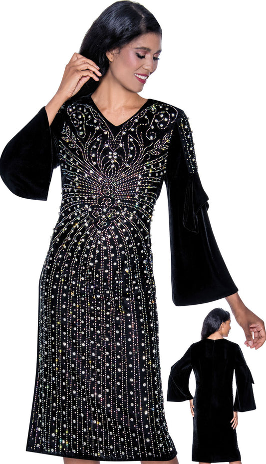 Dorinda Clark Cole 309251-BLK-QS Church Dress