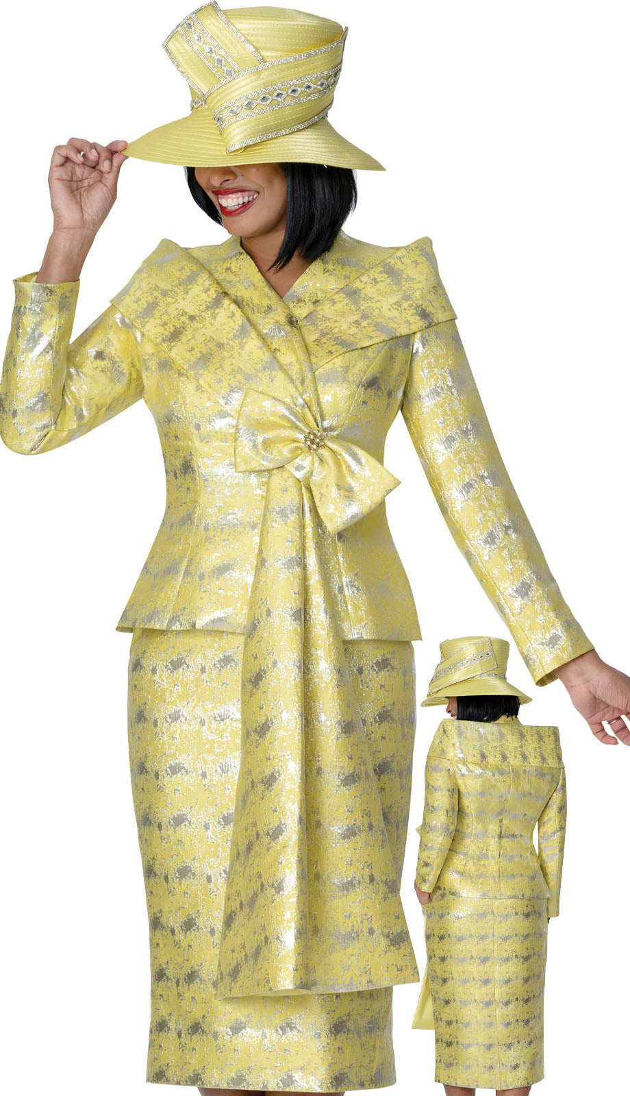 GMI G401722-YLW-QS Church Suit