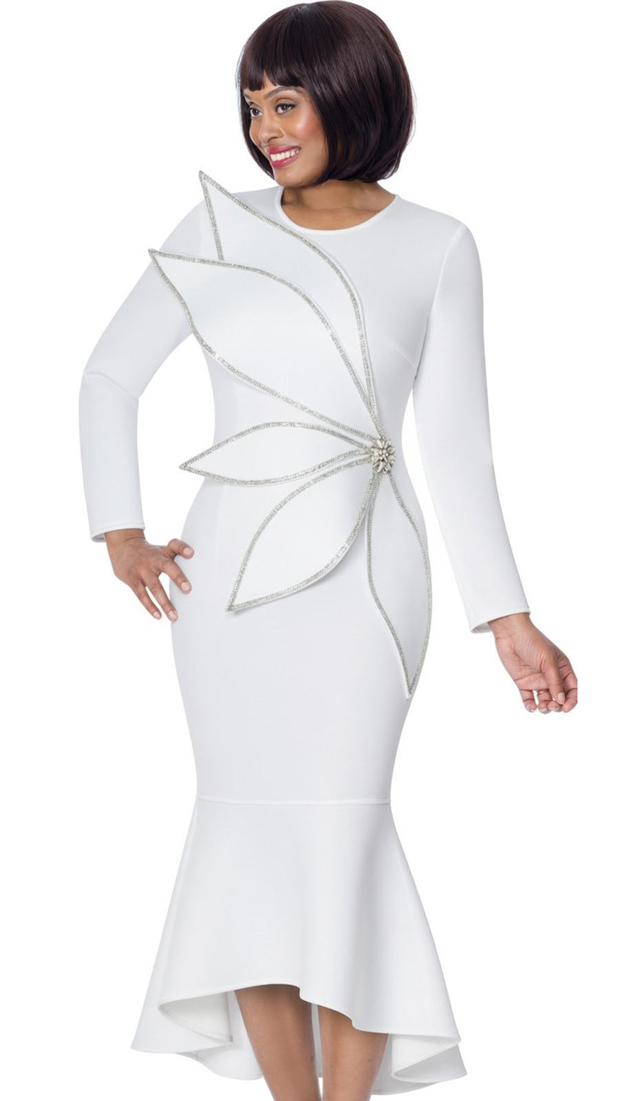 Nubiano 101071-WHT Church Dress