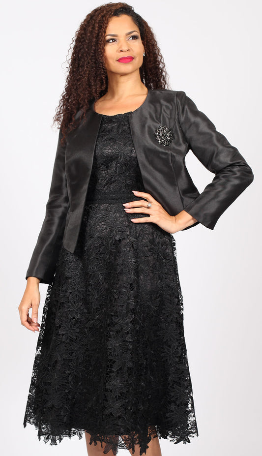 Diana Couture 8768-BLK-CO Church Dress