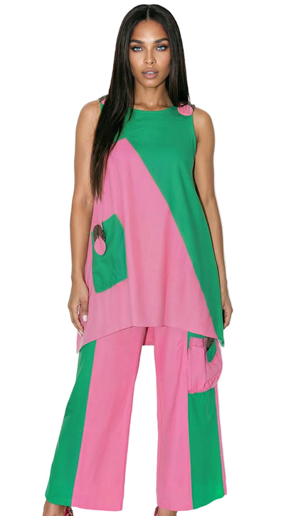 Lisa Rene 3389-PWG Pants Set
