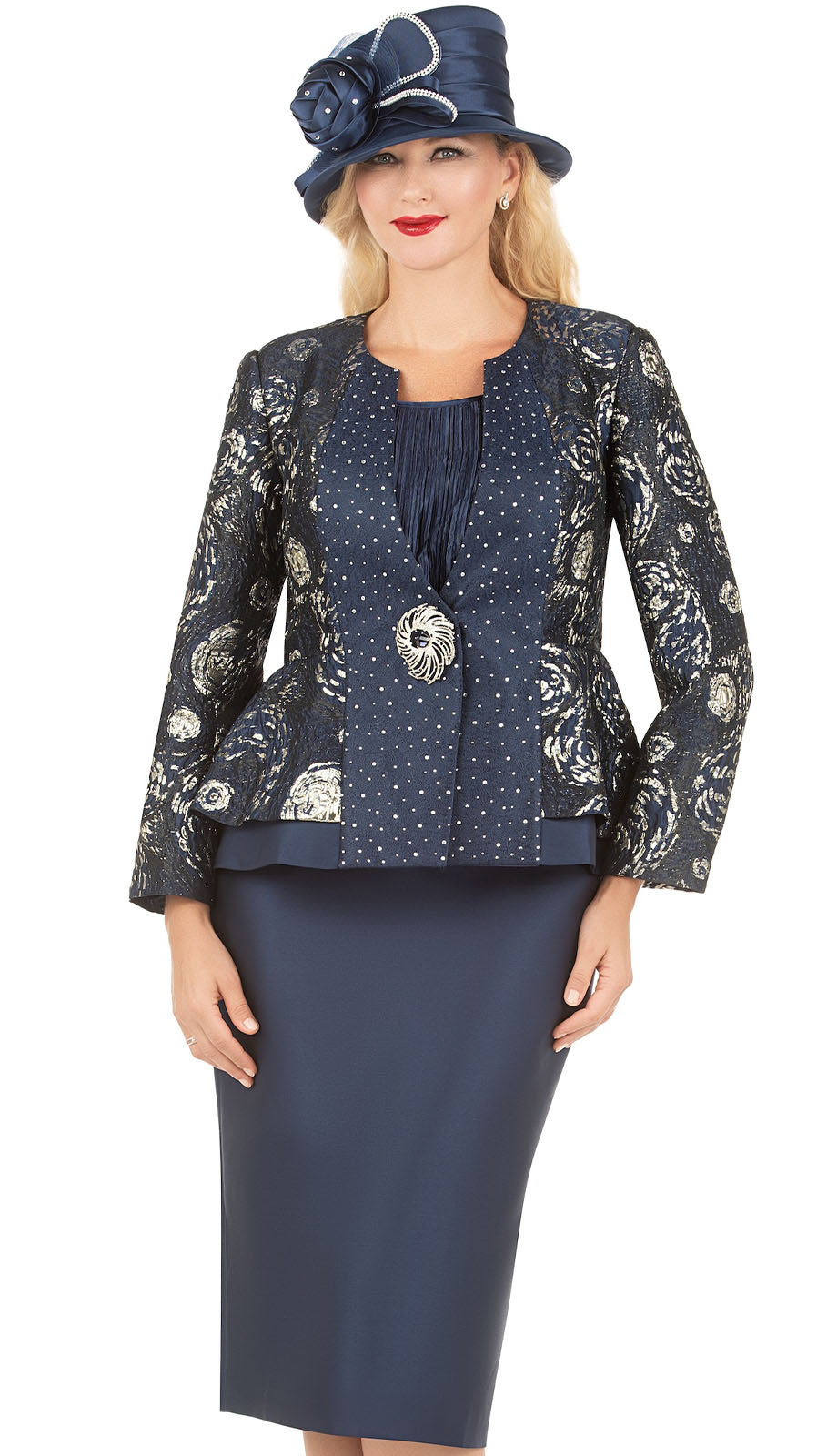 Giovanna 1181-NVY-CO Church Suit