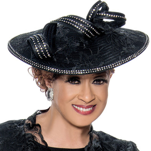 Dorinda Clark Cole 5312-BLK-H-QS Church Hat