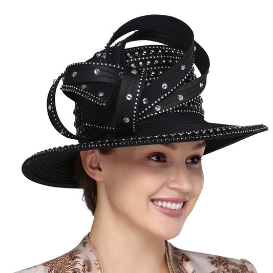 Nina Massini 103H-BLK Church Hat