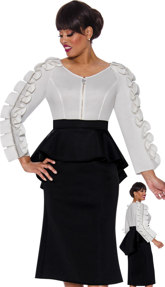 Stellar Looks SL1771-BWW-QS Church Dress