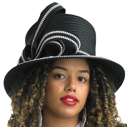 Lily and Taylor H108-BLK Church Hat