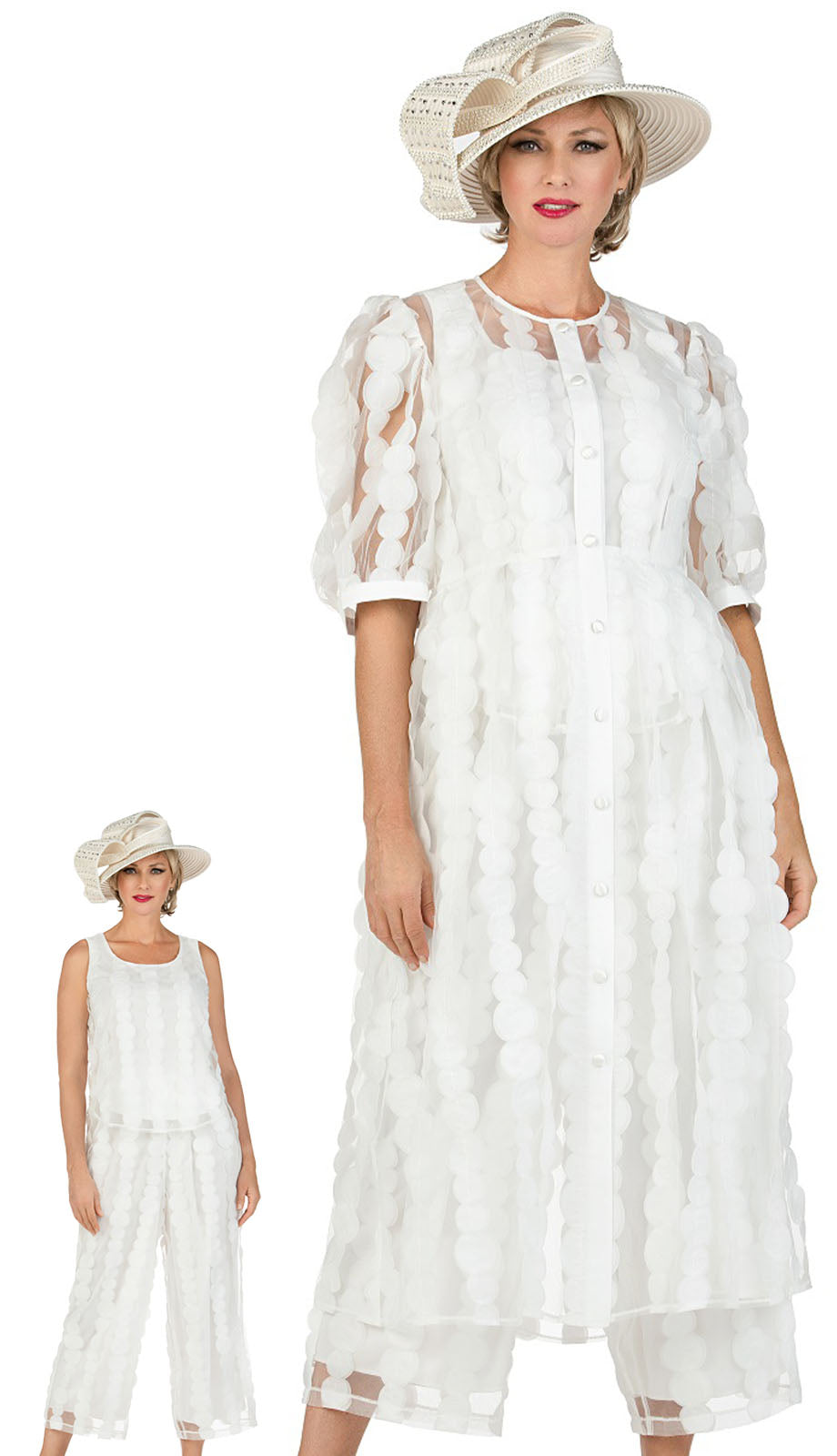 Giovanna D1628-WHT-CO Pant Set