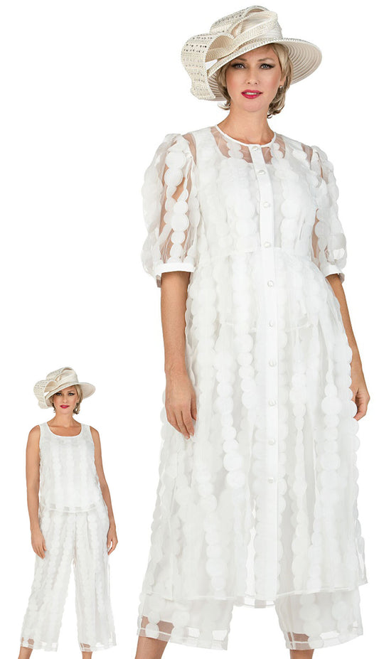Giovanna D1628-WHT-CO Pant Set