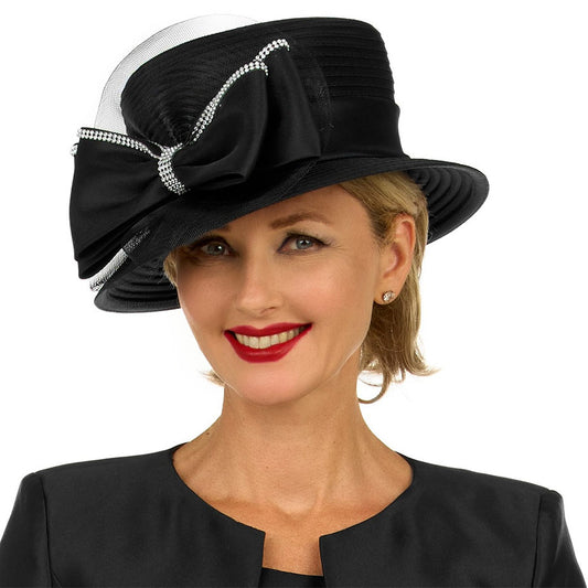 Giovanna H0978-79-BLK Womens Church Hat