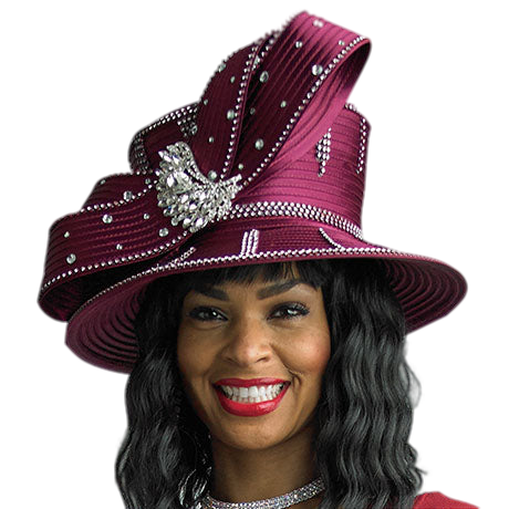 Lily And Taylor H917-BUR Church Hat