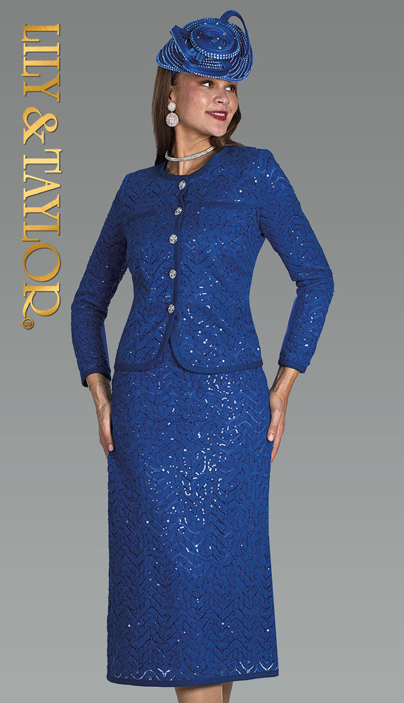 Lily And Taylor 5142-PUR Church Suit