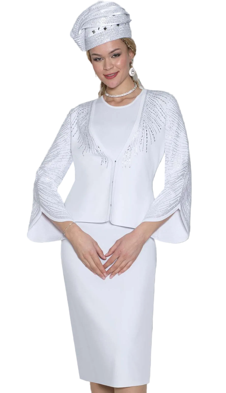 Lily and Taylor H111-WHT Church Hat