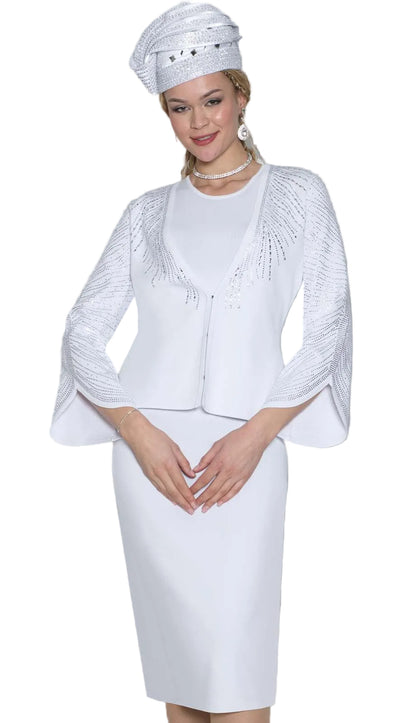 Lily and Taylor H111-WHT Church Hat