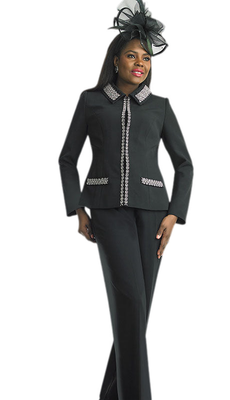 Lily And Taylor 4783-BLK Church Pant Suit