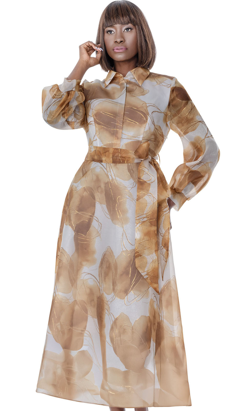 Terramina 7294-BRN Church Dress