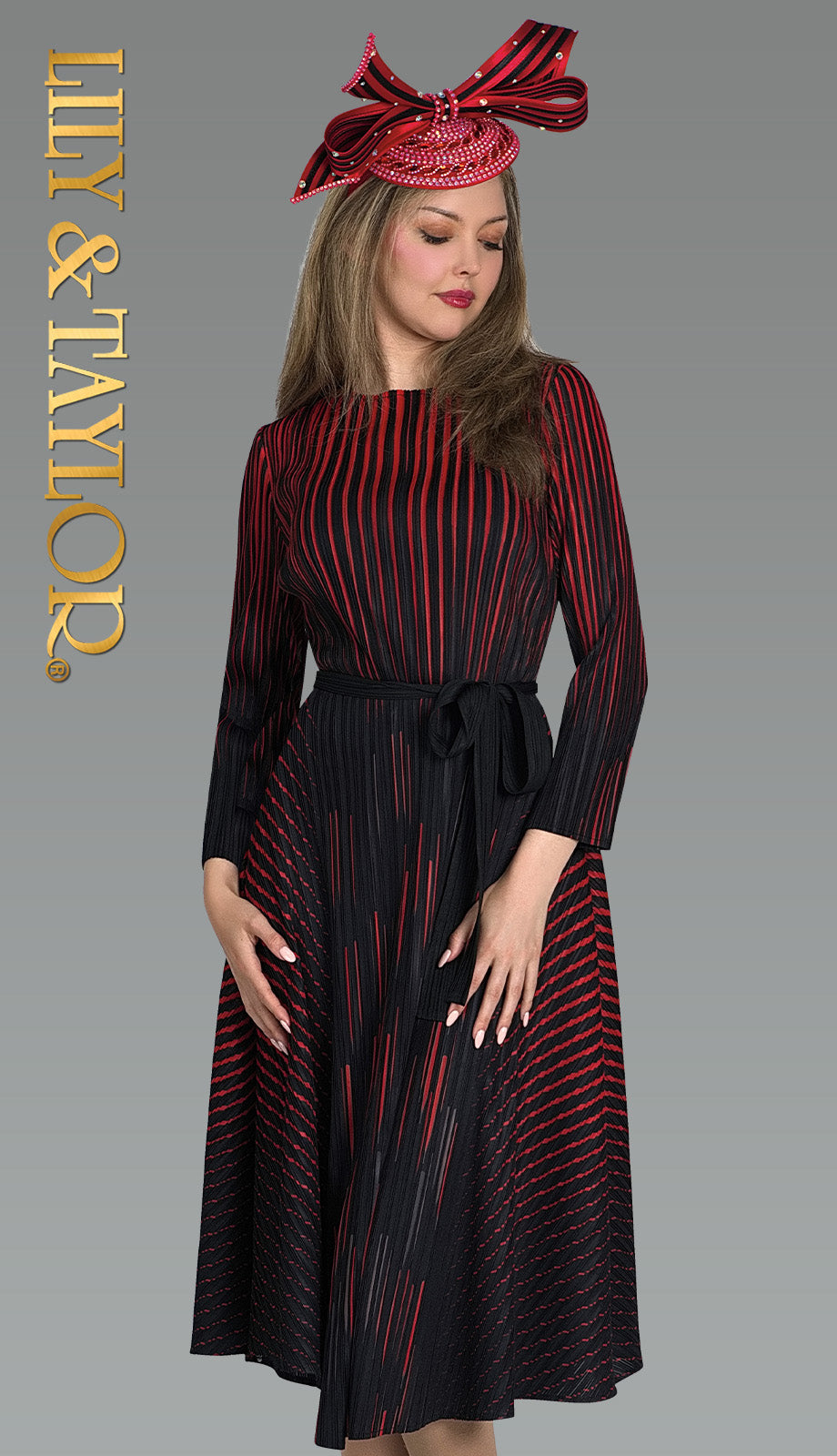 Lily And Taylor 5171-RED Church Dress