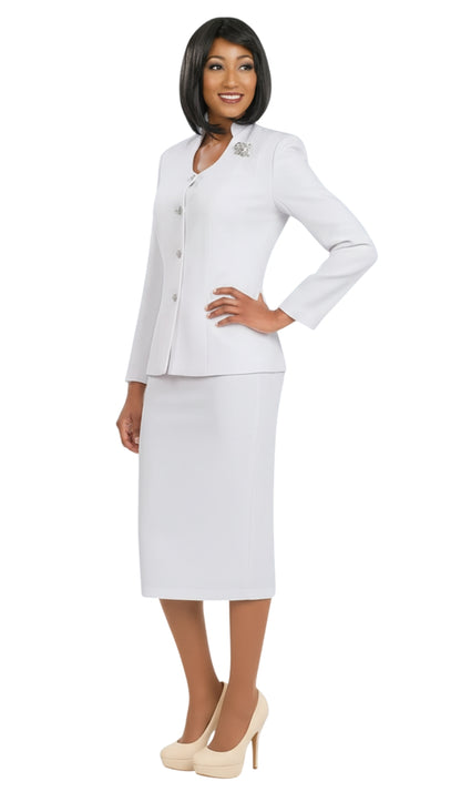 Ben Marc 78096-WHT-QS Womens Suit