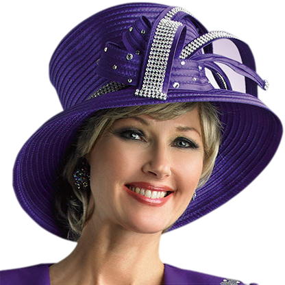 Lily And Taylor H109-PUR Church Hat