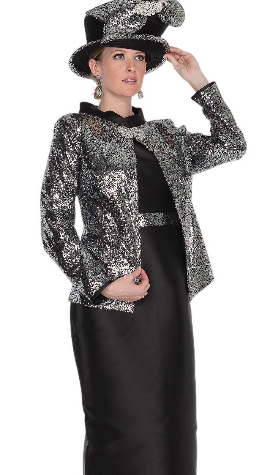 Champagne Italy 5919-SIL Church Jacket Dress