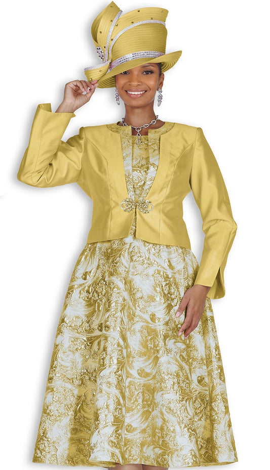 Elite Champagne 6453-GLD-H Church Hat