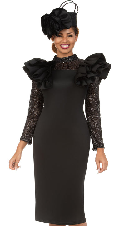 Giovanna D2452-BLK-H Church Hat