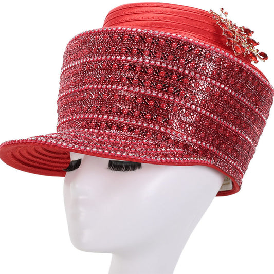 Giovanna HR22142-RED Church Hat