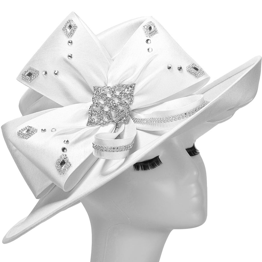 Giovanna HD1593-WHT Church Hat