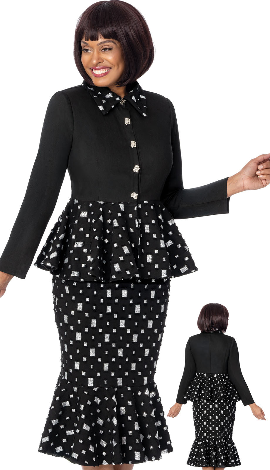 Devine Sport 800342-BLK-QS Church Suit