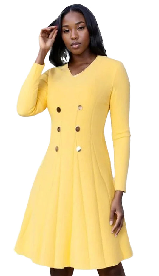 Kayla By Tally Taylor 51001-YLW Church Dress