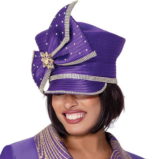 GMI 400612-PUR-H-QS Unisex Church Hat