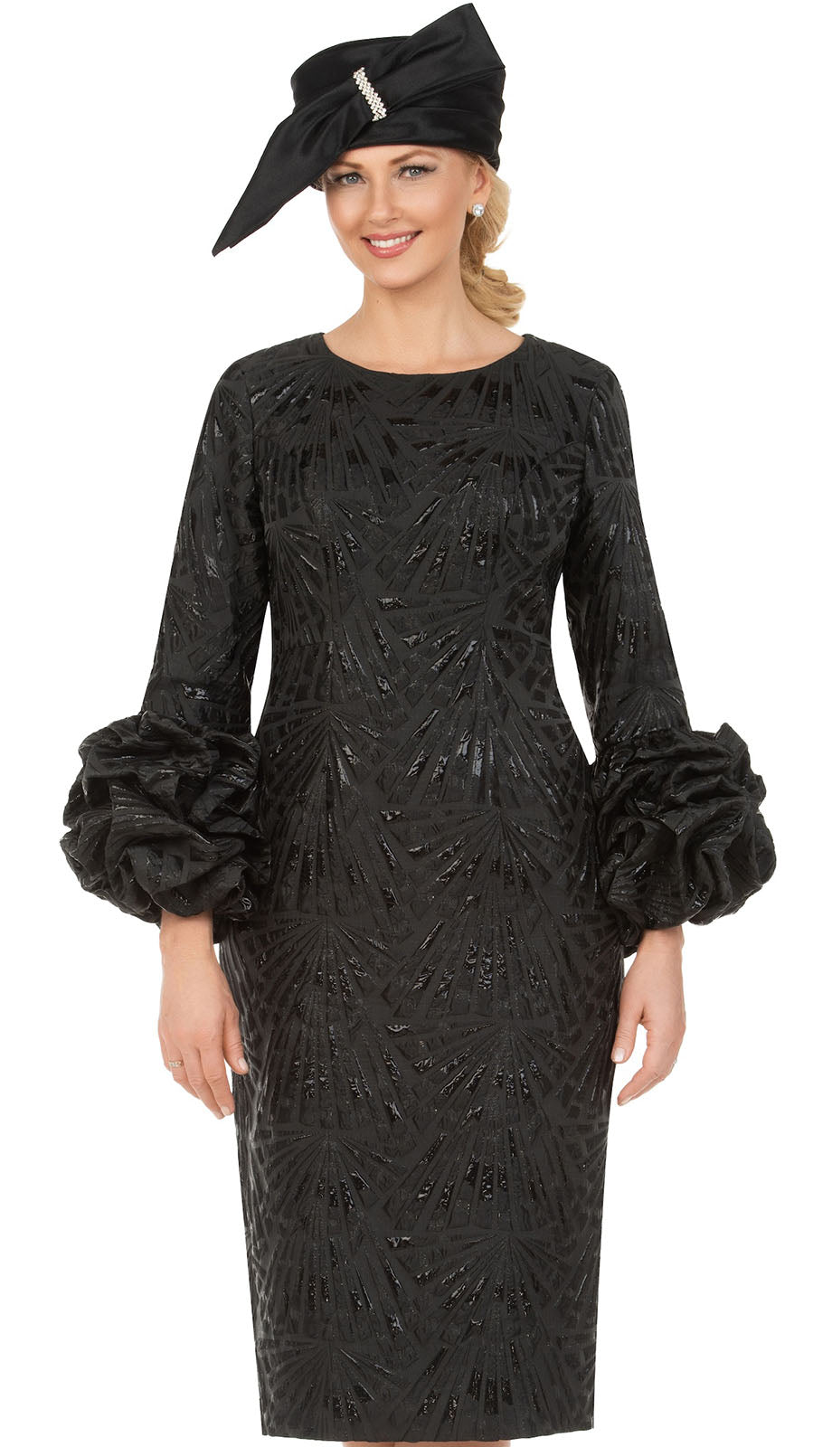 Giovanna D2424-BLK Church Dress