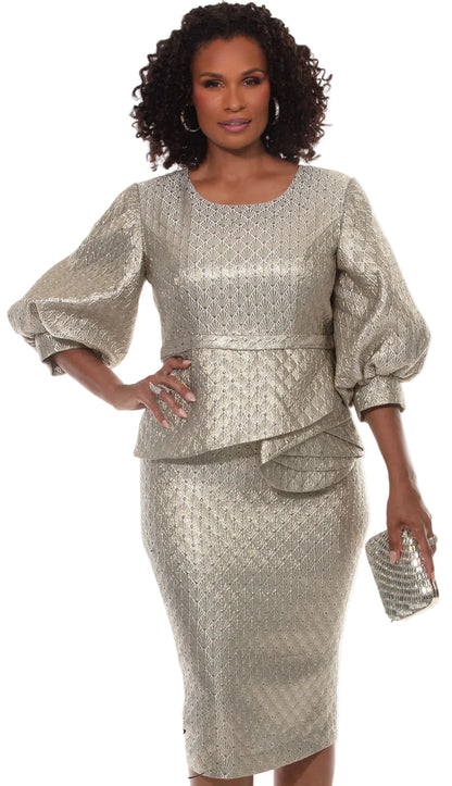 Lisa Rene 3375-GLD Church Dress