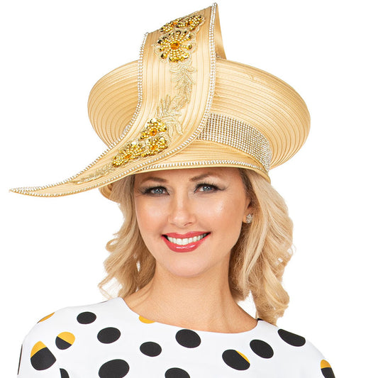 Giovanna HG1304-GLD Church Hat